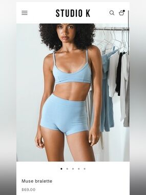 Studio k muse bralette M mist blue Okeo Tex Lenzing ecovera Pilates yoga